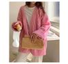 Plus Size Korean Style Loose Cable Knit Cardigan Coat - Women's Spring/Summer Fashion