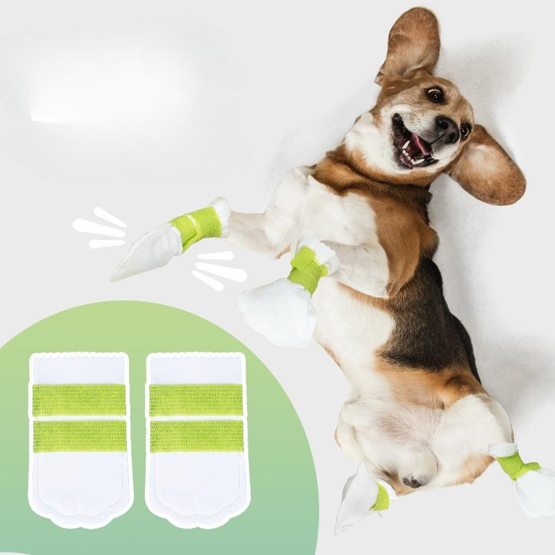 

20 шт. Нетканый материал Домашний питомец Собака Одноразовые бахилы Грязеотталкивающие Водонепроницаемые и Нескользящие Ботинки для питомца Чехлы для лап собаки S(70x135mm)