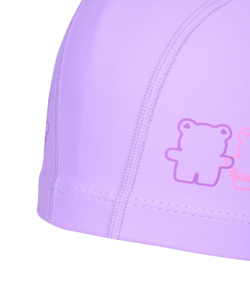 Lenomasuyeongbog Kids' Heart Bear Pu Swim Cap Lavender Ro-Rc2E751-Lv