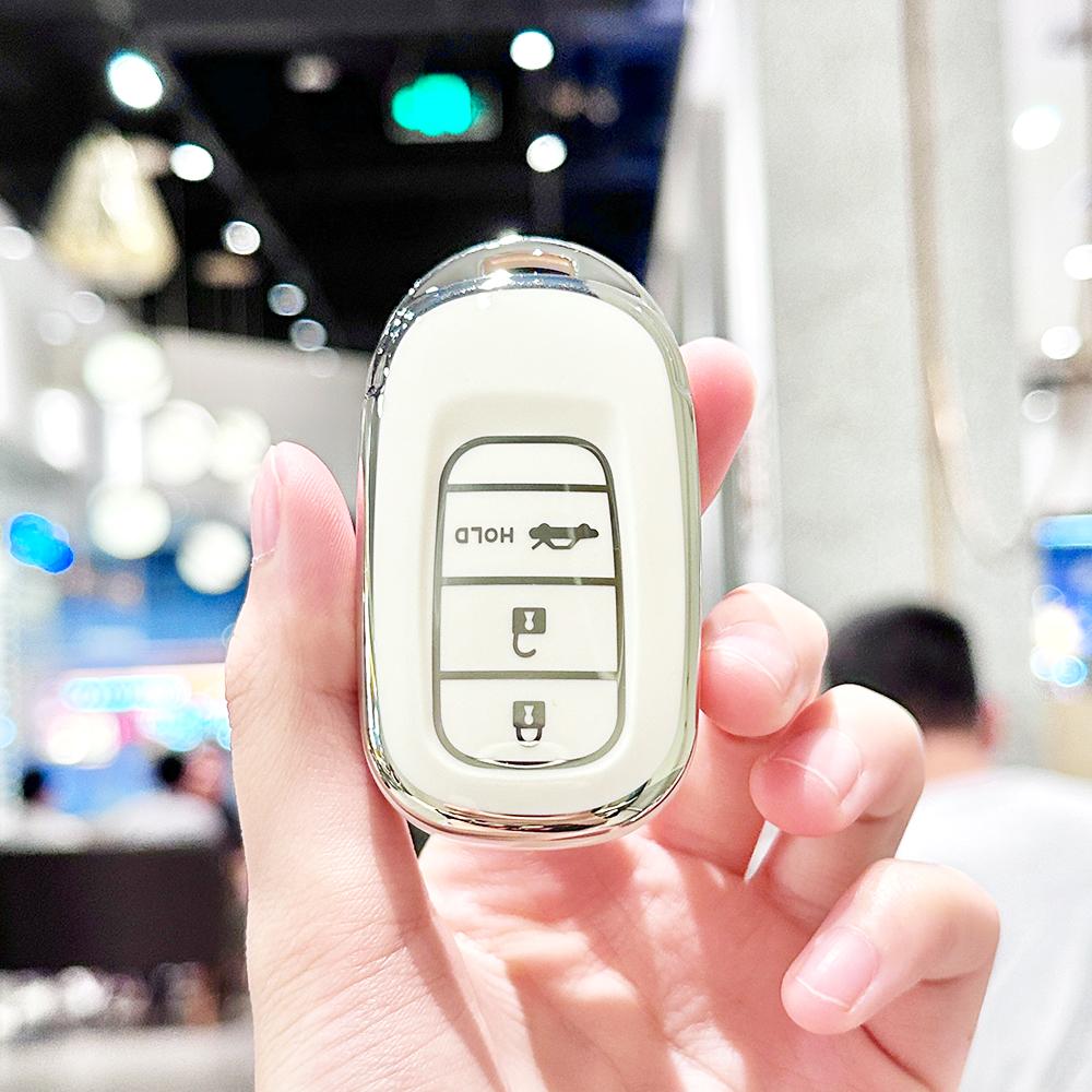 3 Buttons TPU Car Key Case Cover For Honda Civic Accord HR-V CR-V CRV Auto Shell Fob Holder Keyless Protector Accessories