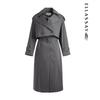 ELLASSAY Women's Lightweight Cotton Blend Long Trench Coat