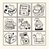 Lovely Cats Stamp Wood Rubber Stamp Cartoon Dogs Stamps Decorative Stamps for Scrapbooking Journals Card Making