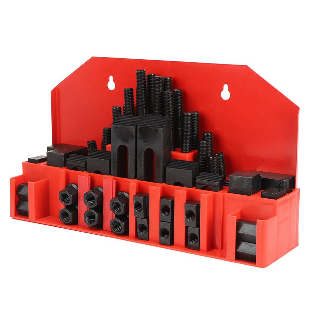 58Pcs T Slot Clamp Kit Hardened Combined Press Plate for Lathe Milling Machine M10