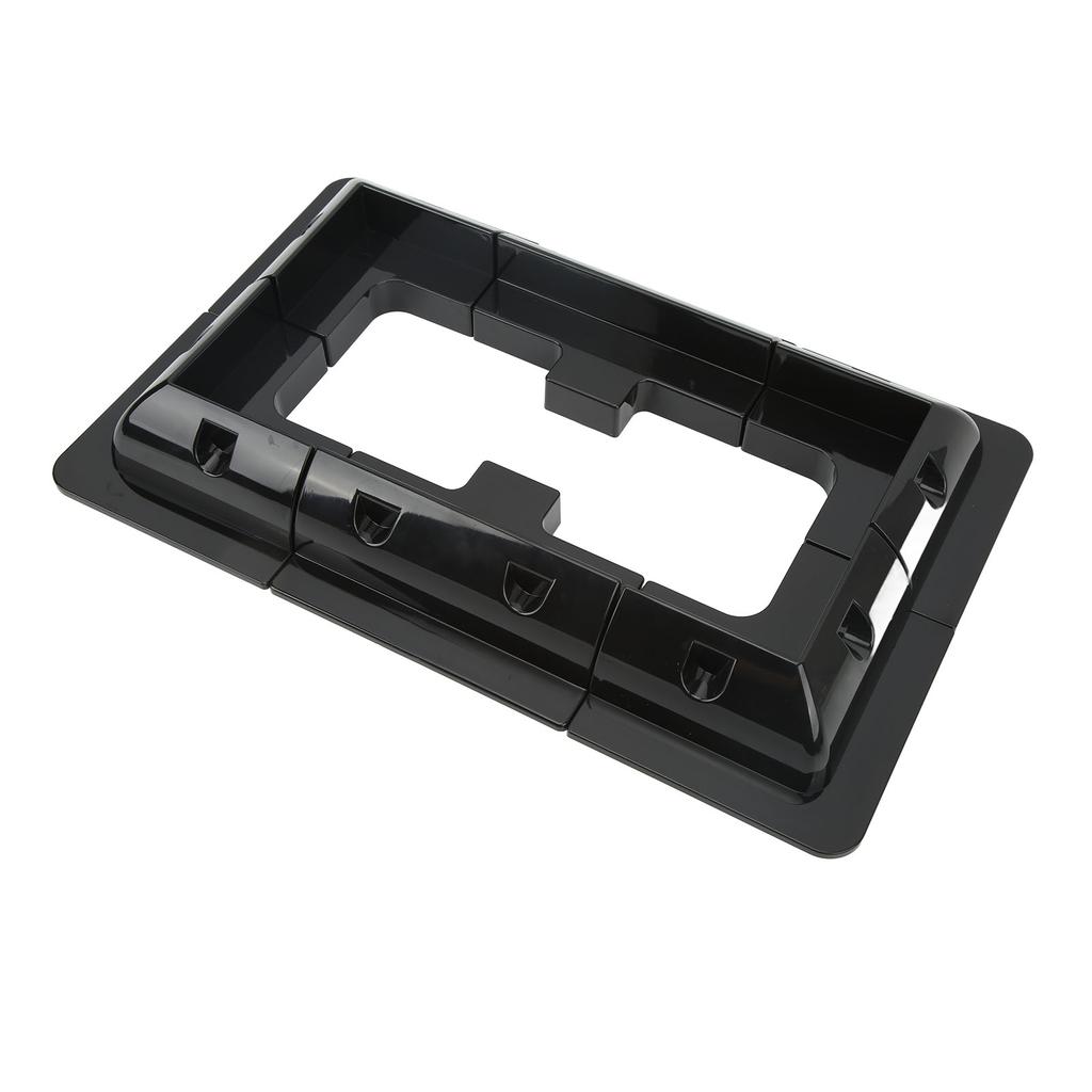 6 Pcs ABS Plastic Corner Bracket Solar Panel Roof Drill Free Mount for RV Boats Motorhomes Buses Black