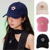 Casquettes de baseball brodées pour femmes, chapeau snapback, calotte souple, casquette à visière, mode, pare-soleil, fleurs, couleurs contrastées, couvre-chef mignon