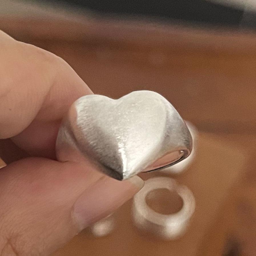 925 Silver Rings for Women Couple Minimalist Handmade Simple Wide Moon Ring Set Party Jewelry Gift Prevent Allergy