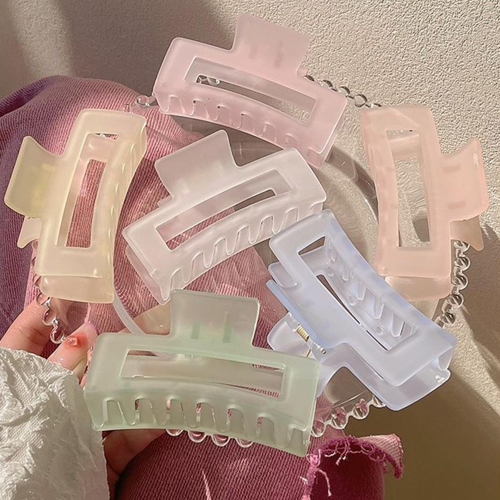 Large Hair Claw Clip for Women 3.5inch Hair Clamps for Thick and Long Hair Non-slip Square Jaw Clip for Curly Hair