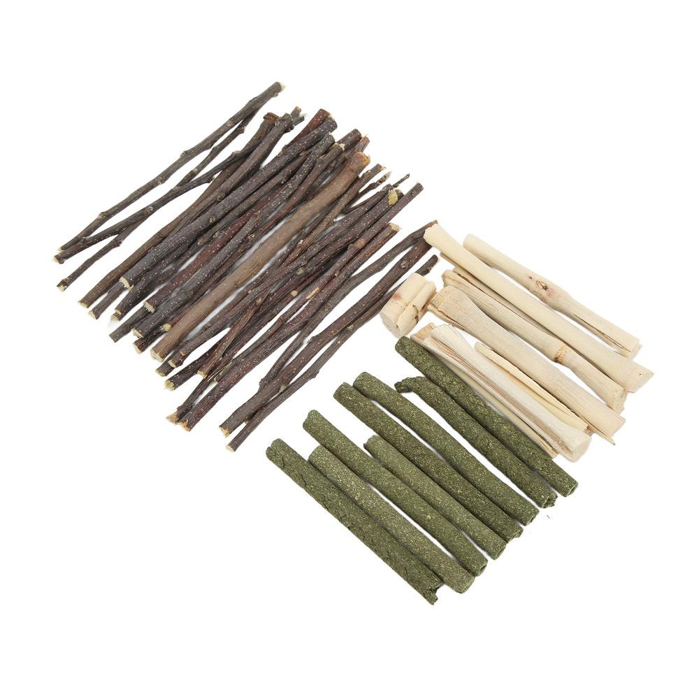 200g Mixed Chew Stick Set Assorted Wood Gnawing Sticks Kit Assorted Varieties Mixed Lengths Assorted Molar Sticks Caged Pets