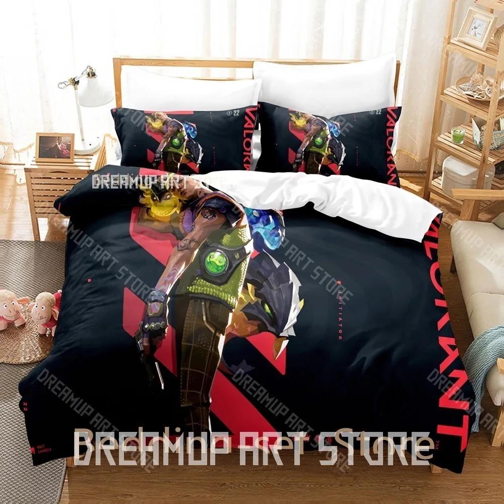 3D Print GEKKO VALORANT Bedding Set Single Twin Full Queen King Size Bed Set Adult Kid Bedroom Duvetcover Sets Anime Bed Sheet