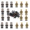Building Blocks PLA Military Minifigures, Soldier Action Figure Toy Set with Movable Joints, Collectible Display Model for Kids Boys Gift
