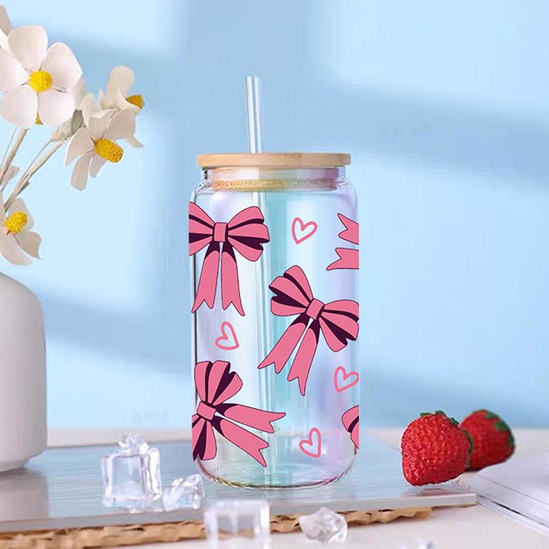 3D Uv Dtf Transfers Wrap Autocolante rezistente la ulei Impermeabil 16Oz Cupa Wraps Frumos fund imprimat pentru sticle de sticlă diy ceașcă de cafea