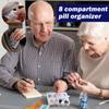 8 Grids Weekly Pill Organizer Pillbox 7-day Medicine Box Supplement Container Travel Portable Pill Cases For The Elder