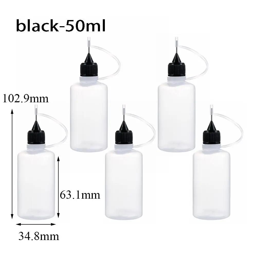 5/10/20/30/50/100ML Resuable Needle Tip Glue Applicator Plastic Bottle for Paper Quilling DIY Scrapbooking Paper Craft Tool