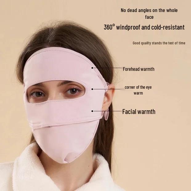 Vintermode Plus Sammet Varm Mask för Kvinnor - Vindtät, Stilfull och Ögonhörnsskydd