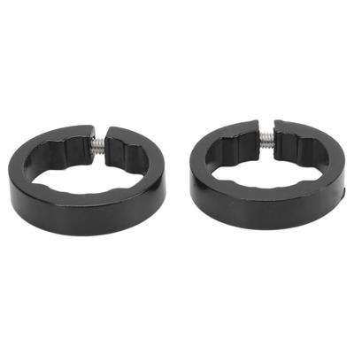 2pcs Motorcycle Grip Clamp Ring Aluminum Alloy Beautiful Practical Bike Grip Lock On Clamp for 22.2mm Bike Handlebar Black