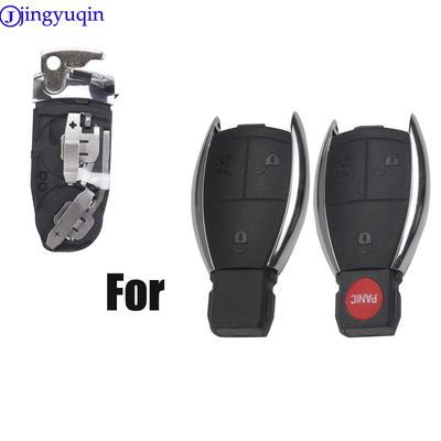 Jingyuqin Batteriholder Med Liten Nøkkel Skall Nøkkelring For Mercedes For Benz A B C E S CL CLS CLA CLK W203 W204 W205 W210 W211 W212