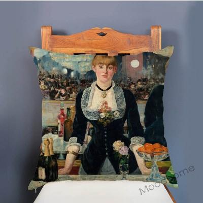 Edouard Manet World Famous Oil Painting Olympia Young Girls The Lunch Impressionism Sofa Pillow Case Gallery Art Cushion Cover