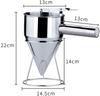 Chakkiri Takoyaki Seed Remover, Stainless Steel Fish Ball Funnel with Stand, Takoyaki Funnel, Takoyaki Tool