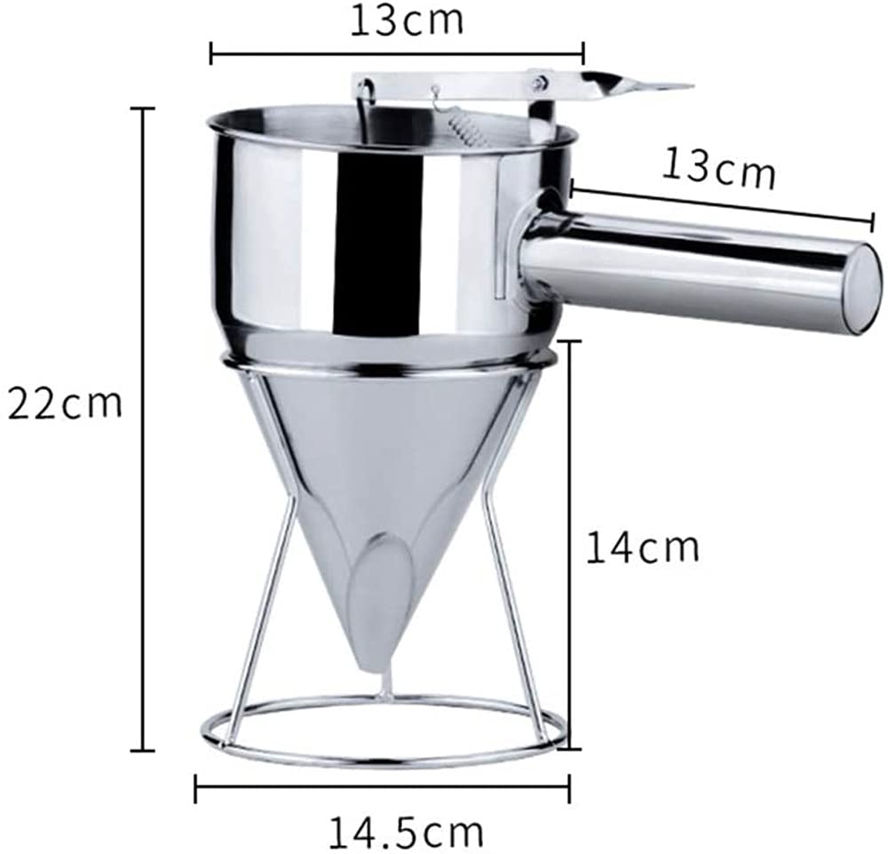 Chakkiri Takoyaki Seed Remover, Stainless Steel Fish Ball Funnel with Stand, Takoyaki Funnel, Takoyaki Tool