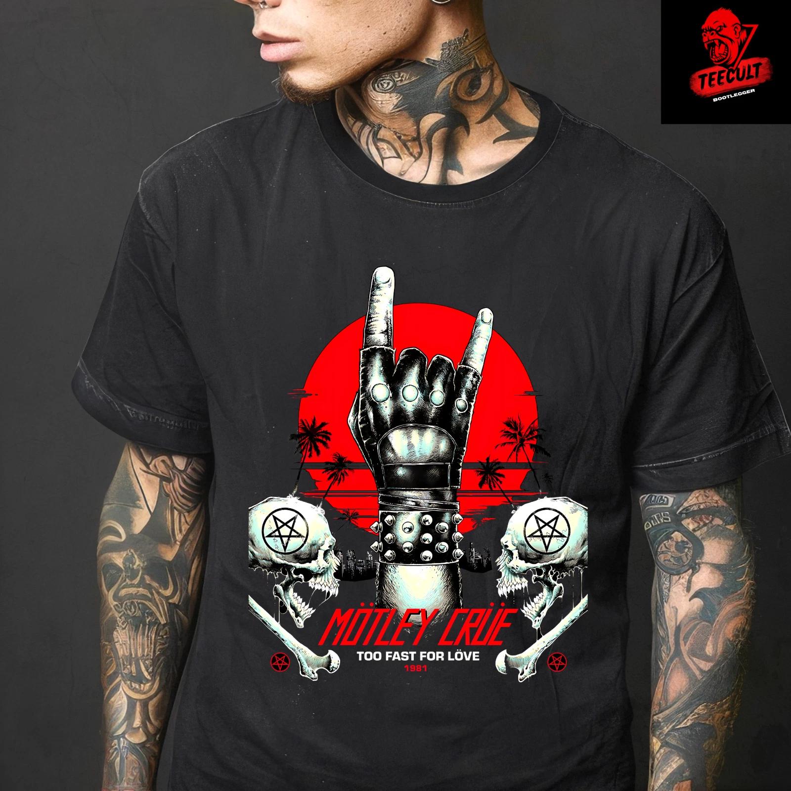 Men s and Women s T-shirts Motley Crue Too Fast For Love Metal Rock Unisex Premium S