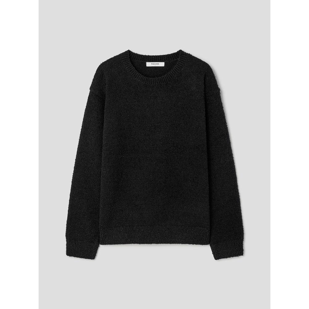 8Seconds Soft Boucle Round Knit Black Black/M