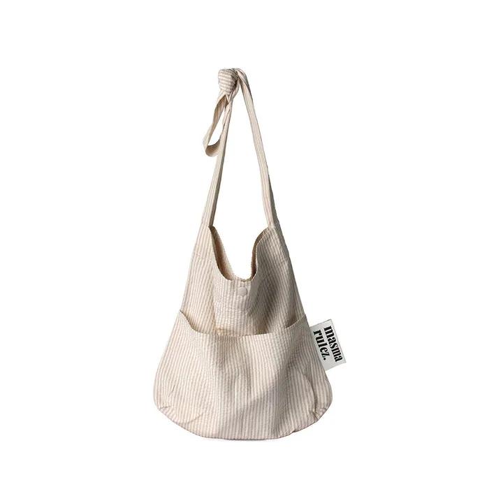 Snack eco crossbag_Pencil line beige