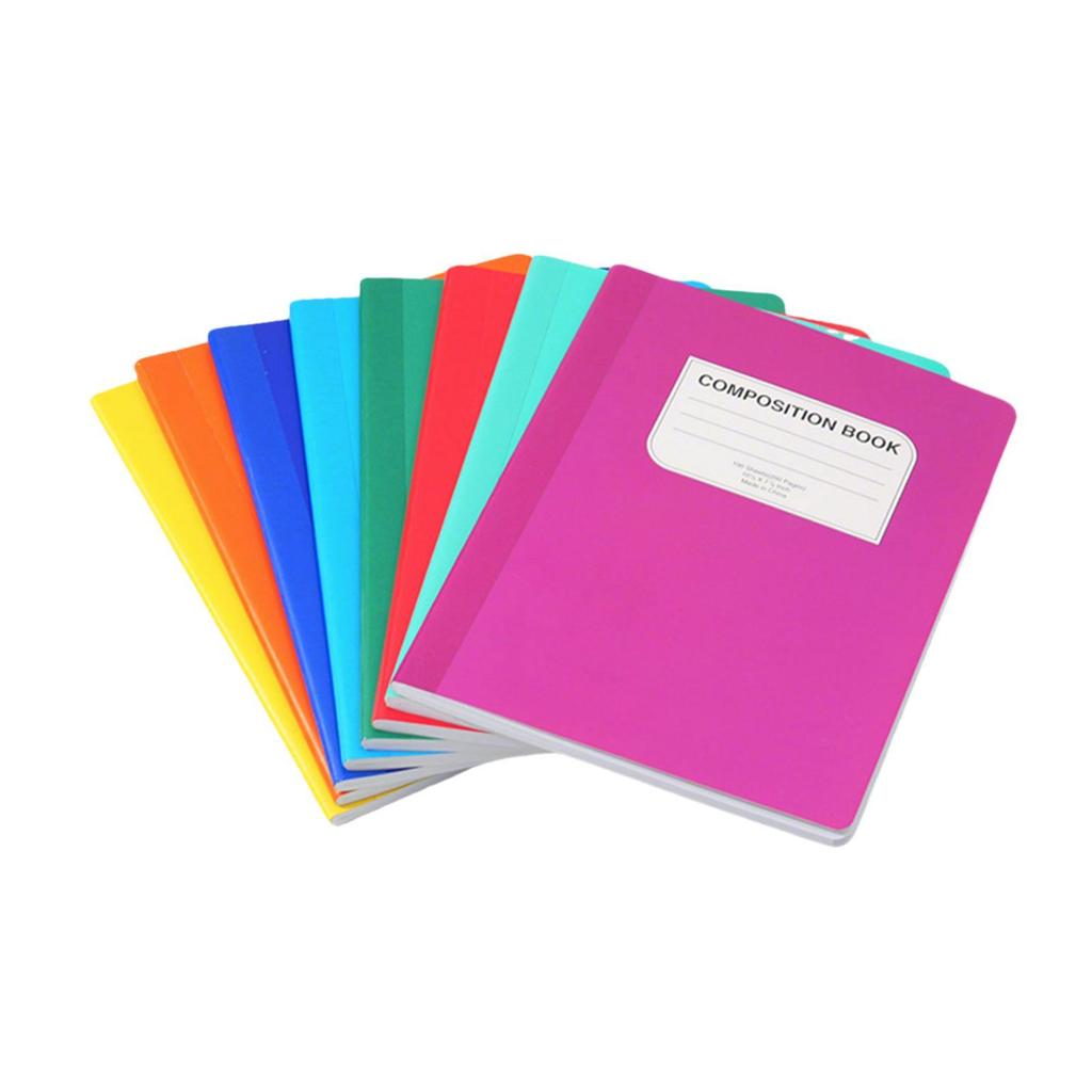 8x B5 Notebook Unique Ruled Lined Notepad for School Supplies Writing Office Solid Color