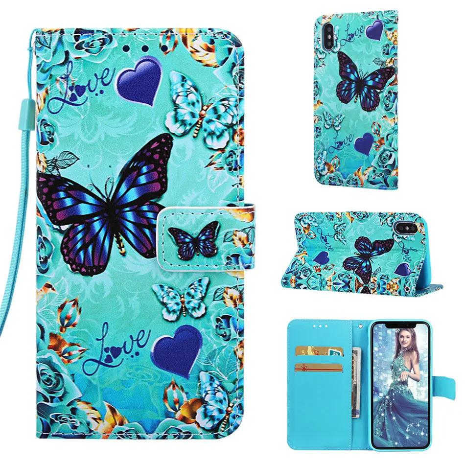 Cute Mandala Flip Phone Case For Samsung Galaxy A01 A02 A02S A03S A04 A04S A05 A05S A10 A10S Wallet Card Slot Protect Cover D03D