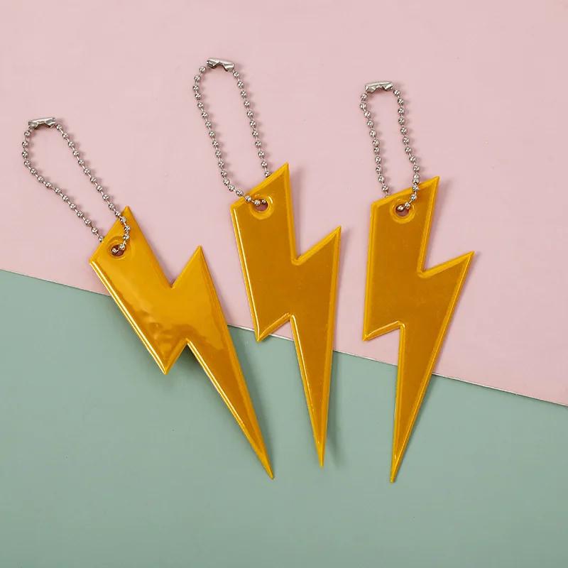 3Pcs Reflective Pendant Safety Warning Reflective Keychains for Kids Bag Backpack Riding Cycling Night Glowing Hanging Strips