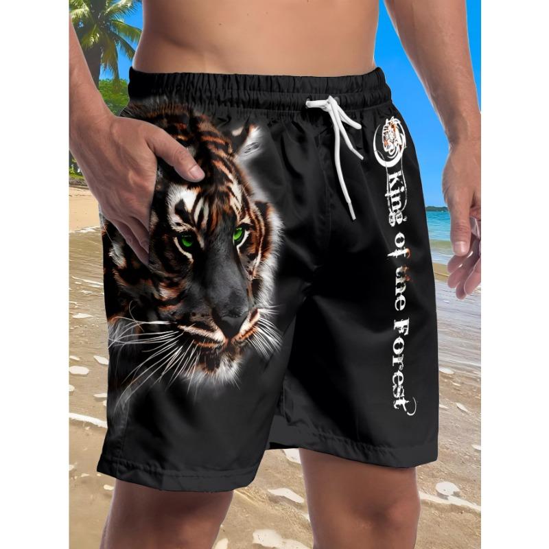 

Tiger Beach Pants, hardcore aura, directly full of eye-catching single product, drawstring design M