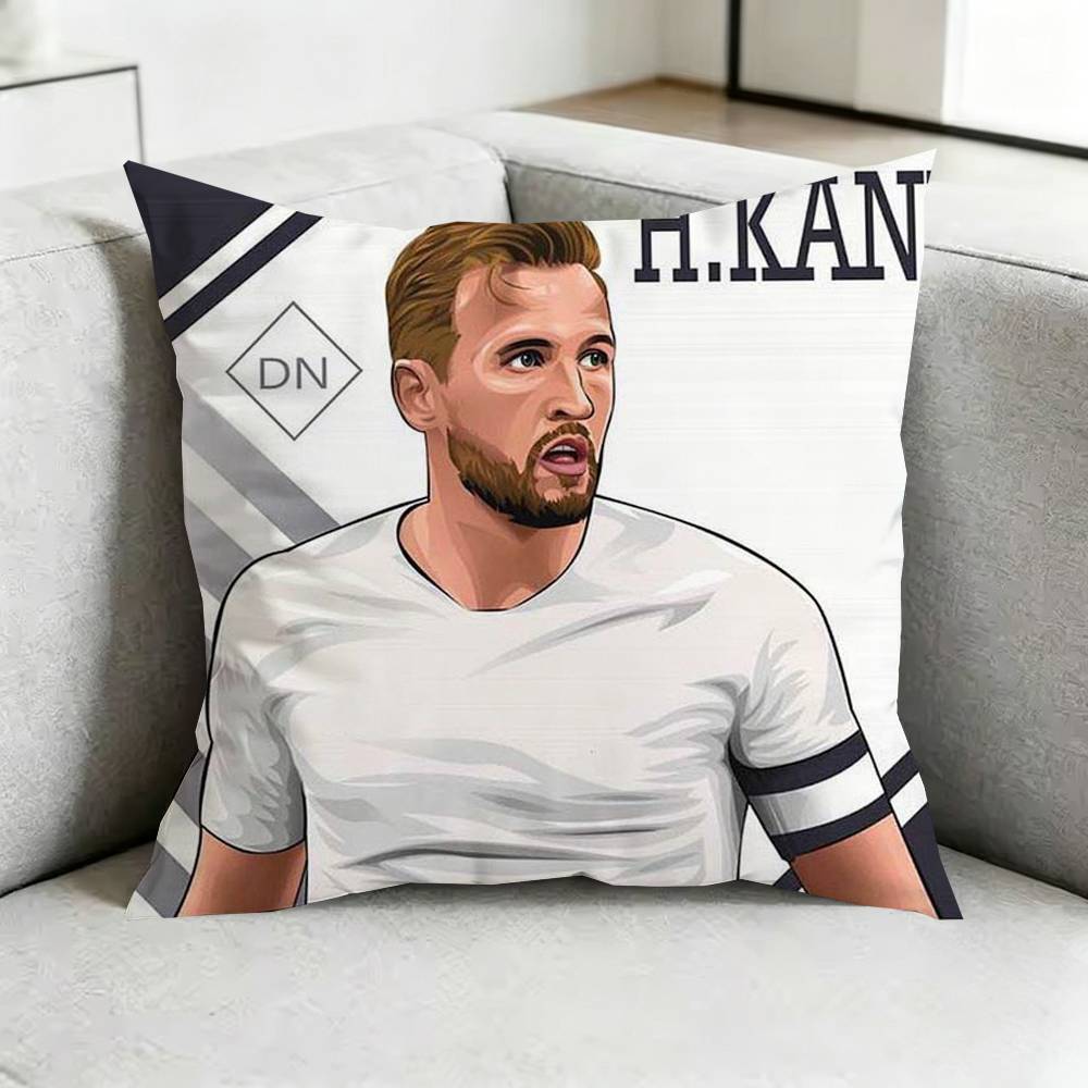 Harry kaneE Football Cartoon Pillow Case Square DoubleSided Sofa Cushion Cover Bedroom Bedside Pillow Gift