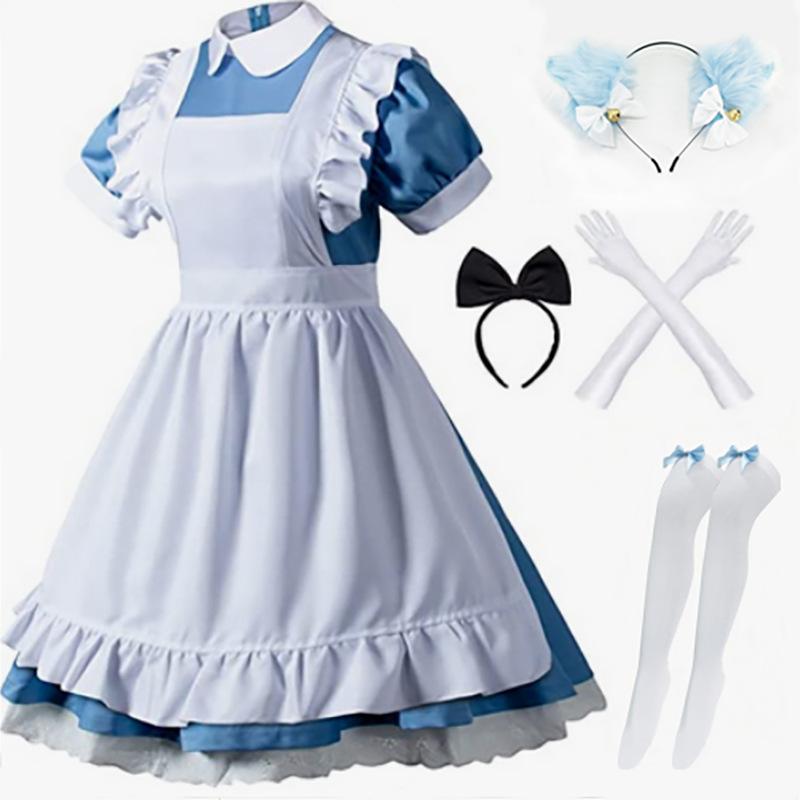 Light Music Girl Maid Cosplay Costume with Alice Lolita Theme Anime Cosplay