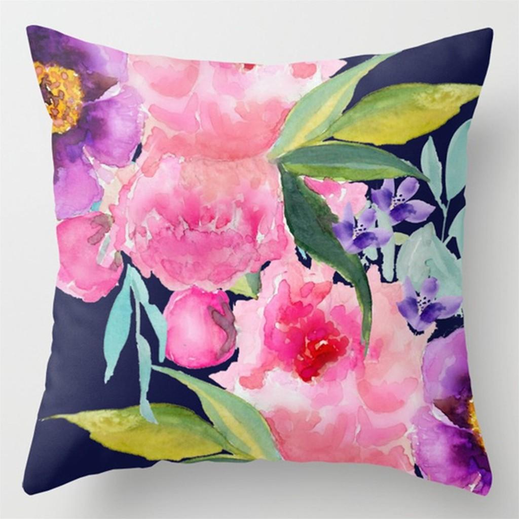 Colorful printed pattern cushion cover for home living room sofa bedroom decoration polyester pillow cover