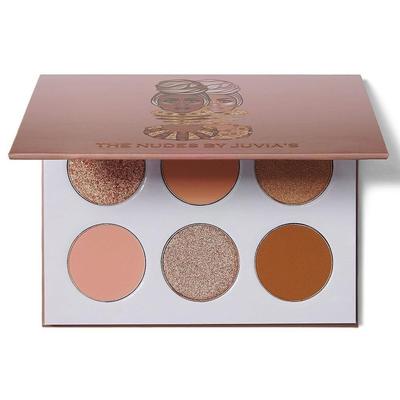 Juvia's Place Palette The Nudes - Neutral Shades Blush Sand & Shimmer Professional Eye Makeup 6-Pigment Palette Press for Eye Color and Shine