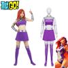 Starfire Titans Teen Cosplay Costume Wig Adults Superhero Masquerade Halloween