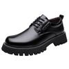 Fashion Derby Men's Leather Shoes Retro and High-quality Styles Casual Party and Business Office High Quality Thick Soled Suit New
