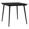 Ensemble table et chaises - VIDAXL - Mobilier à dîner d'extérieur - Noir - Corde en coton - Acier