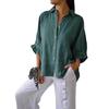 2025 EU Spring Cotton Linen Lace-Up Long Sleeve Shirt