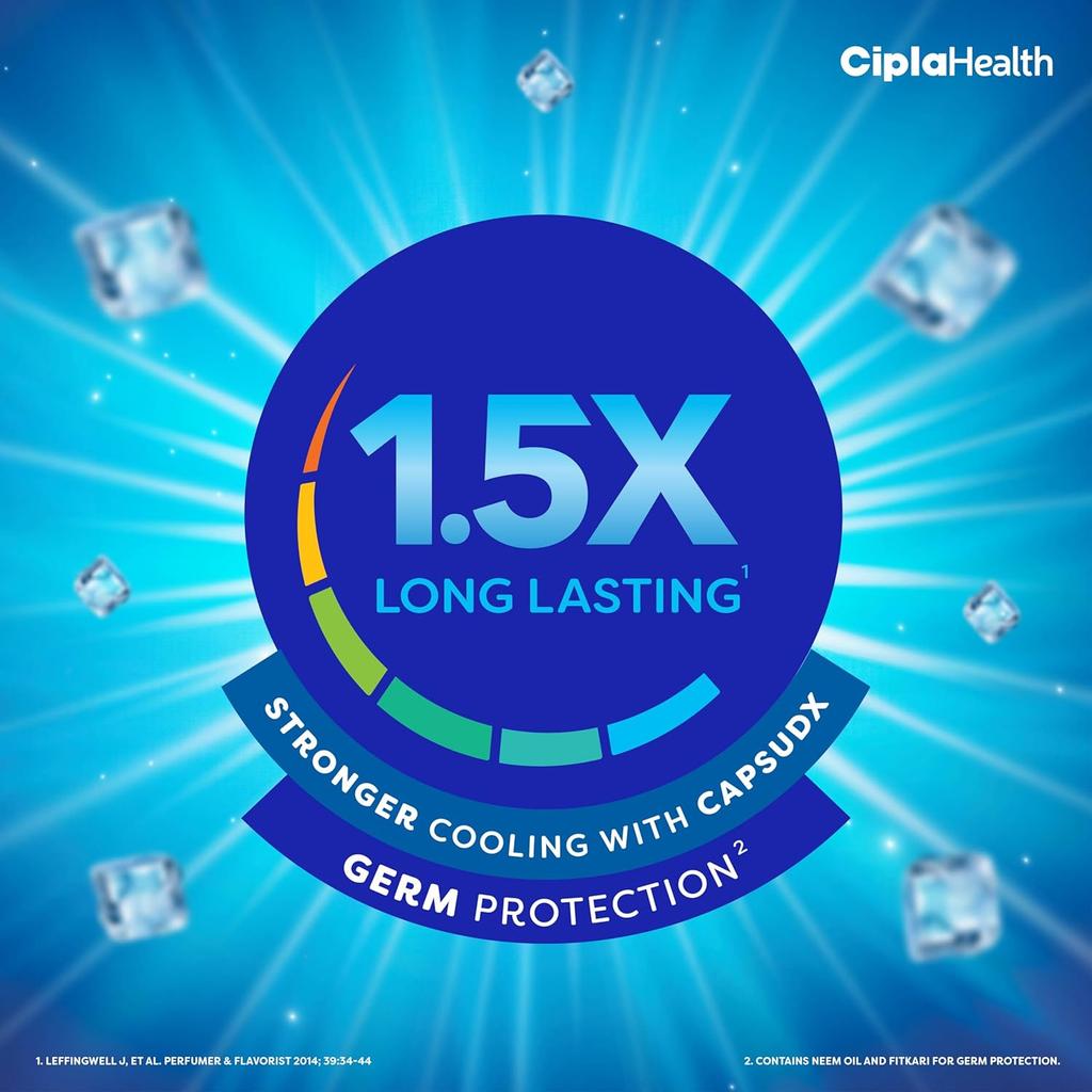 Cipla Clocip Advance Action Prickly Heat Powder 150g Pack of 2 Sweat Control Antiperspirant