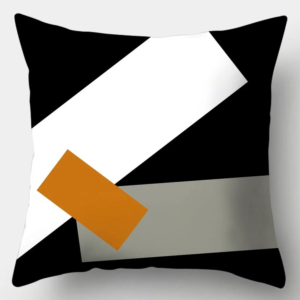 Black and White Series Cushion Cover 45cmX45cm Pillow Case Square Sofa