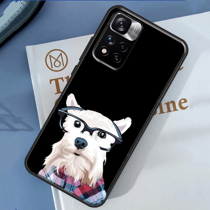 Cartoon schnauzer dog Case For Xiaomi Redmi Note 14 13 11 9 10 12 Pro 9S 10S 11S 12S Redmi 10C 12C 13C 14C Cover