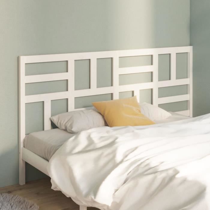 VidaXL Headboard White 206x4x104 Cm Solid Pine Wood 818211