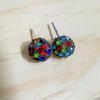 High-quality Super Flash Full Diamond Ball Earrings, Anti-allergic Silver Needle Earrings, Femininity, Japanese and Korean Versatile Earlobe Earrings,