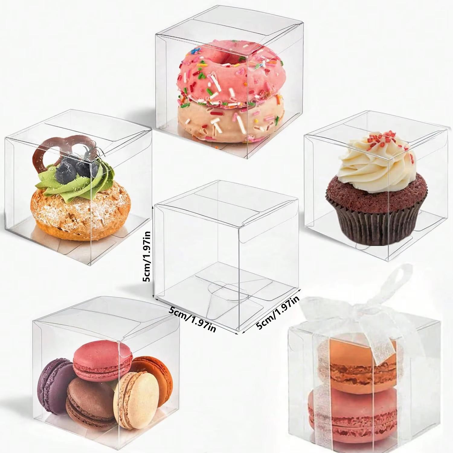 

10pcs Transparent Plastic Gift Box PVC Box Gift Packaging Wedding Birthday Celebration Shower Box Party Supplies 10PCS