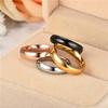 Couple'S 6mm Curved Smooth Plain Ring, Made Of Titanium Steel Material, Durable, Exquisite, Simple And Versatile Couple Jewelry Ring
