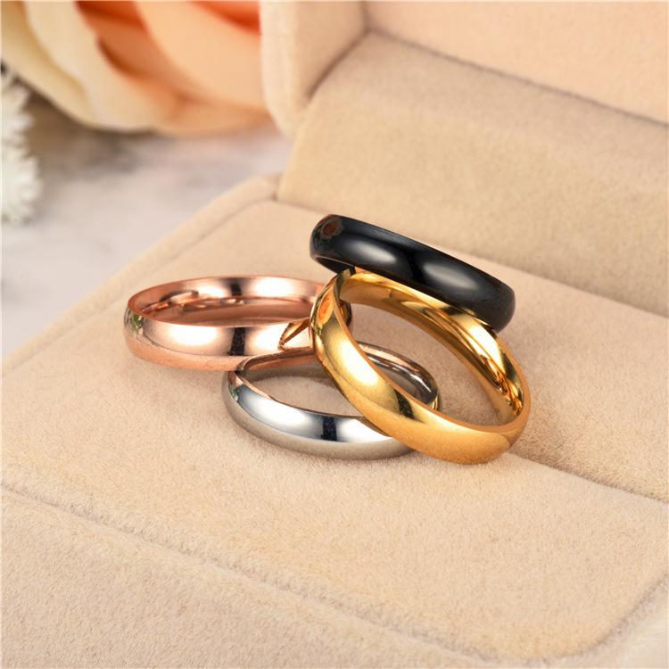 Couple'S 6mm Curved Smooth Plain Ring, Made Of Titanium Steel Material, Durable, Exquisite, Simple And Versatile Couple Jewelry Ring