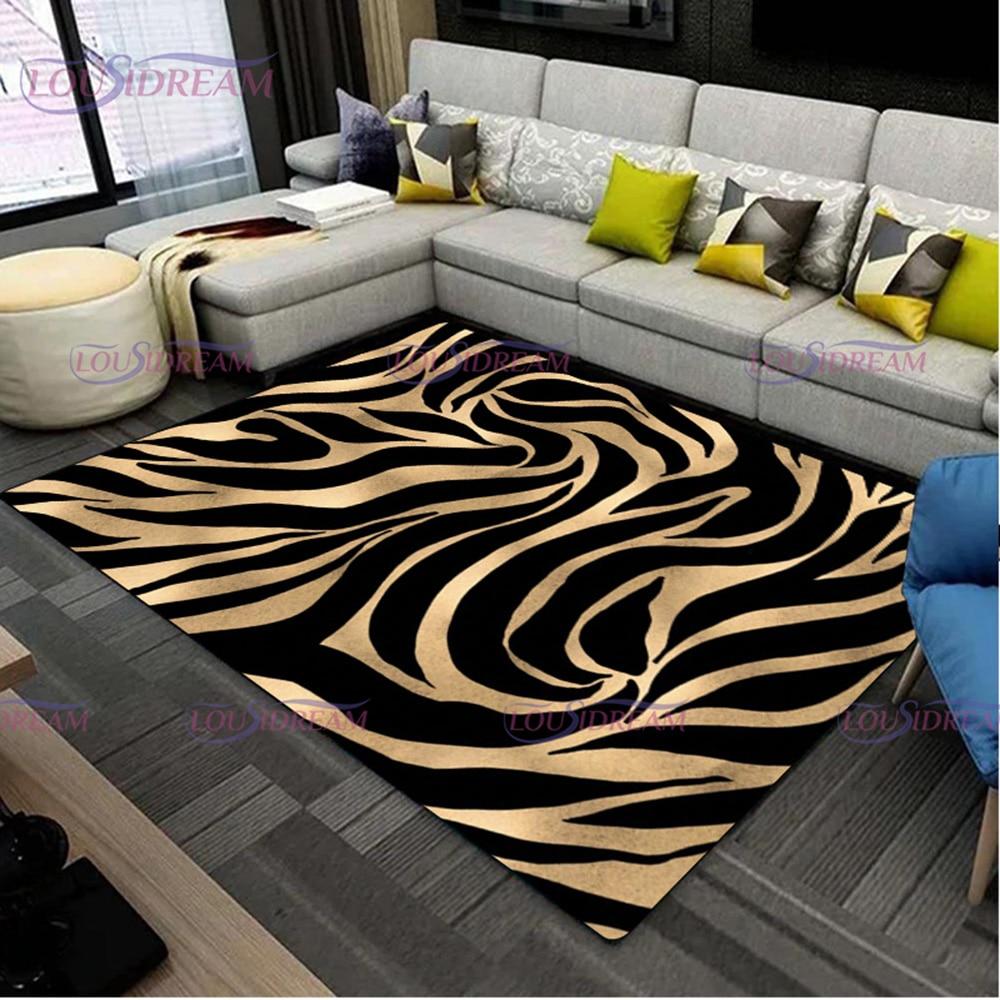 Golden Sun and Moon Carpet Entrance Door Floor Mat Abstract Geometric Optical Doormat Non-slip Floor Mat Living Room Decor Rug