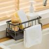 Étagère de rangement pour évier de cuisine sans perçage Étagère pour éponge de robinet de salle de bain et de cuisine Étagère égouttoir d'évier Étagère pour articles de salle de bain