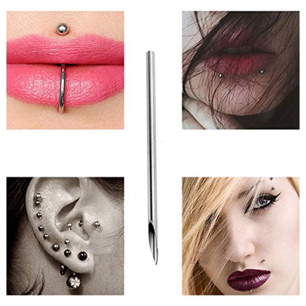 Piercing Tools Disposable Sterilized Piercing Needles Tattoo Machine Consumables Tattoo Accessories 100 Pcs (15g)