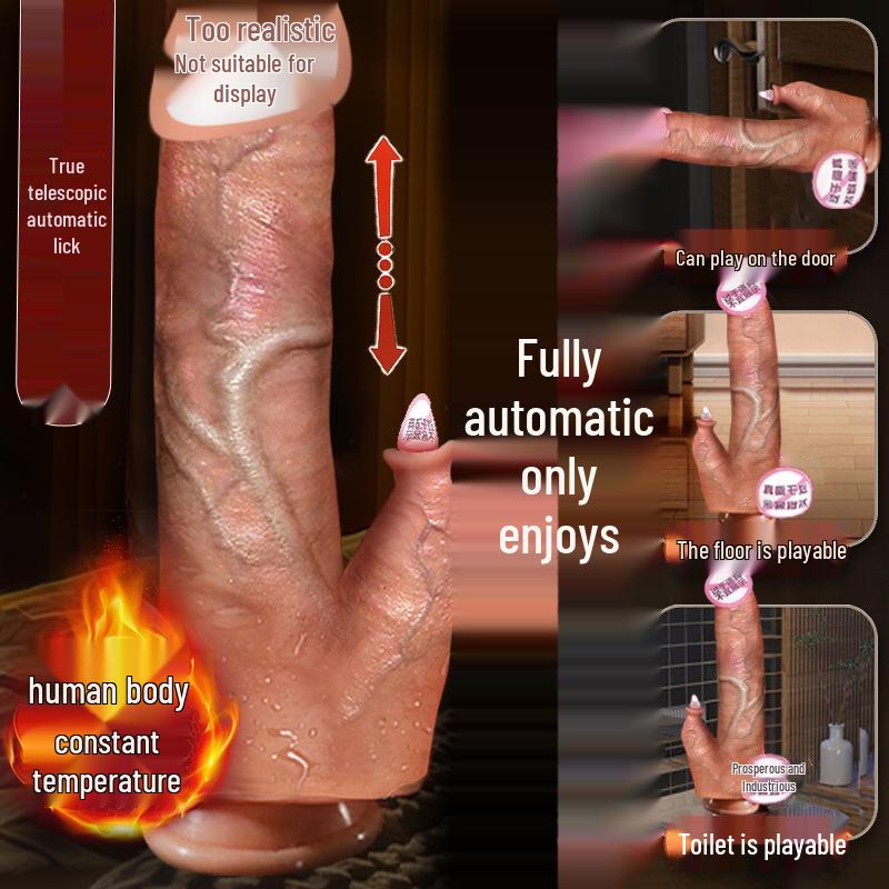 Mu Huan Realistic Telescopic Vibrating Dildo for Women